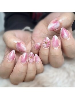 リノ(Lino)/ぷっくりフラワーネイル