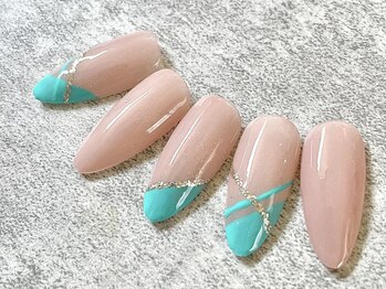 エムネイル(M nail)/ターコイズで夏らしさ◎