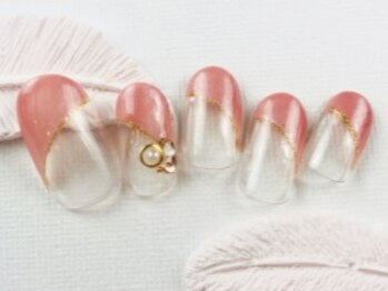 リー 柏駅前(re)/斜めフレンチオフィスネイル