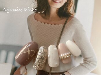 アグニークリッシェ(Agunik Riche)の写真/ネイルデザインランキング上位デザインが多数♪大人カワイイを叶える最旬ネイルはアグニークリッシェで☆