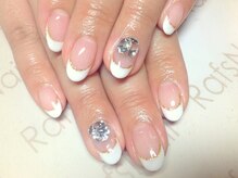 ラフズネイル(Rafs Nail)/3Ｄストーン+フレンチネイル★