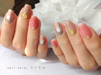 ふんわり柔らかチェックネイル