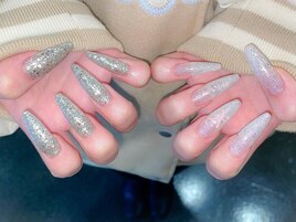 シルバー/スカルプ/グリッター