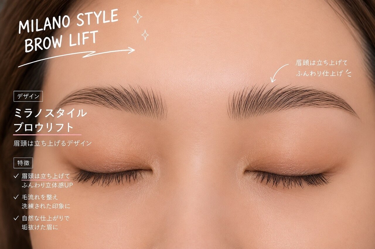 【眉WAX】〜ミラノスタイル〜 美眉WAX(骨格デザインWAX+メイク)\3000