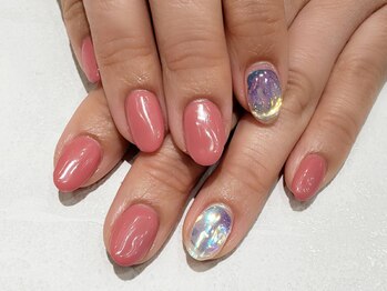 ネイルズアリー 立川店(Nails ally)/うるうるネイル×ワンカラー×春