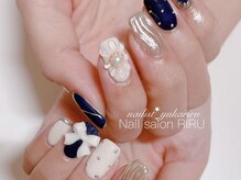 リル(RIRU)/シルバーミラーとリボンネイル