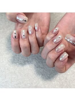 ロクサンサン(633)/ホログラム×クリアネイル