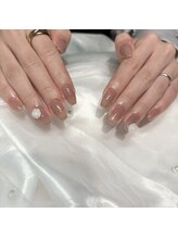 ビーカラフル 新宿店(BeColorful)/シンプル薔薇ネイル