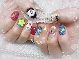 マリオ＆ミニオンUSJネイル