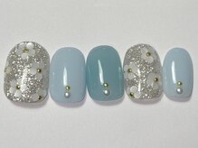 ネイルメゾン 渋谷店(NAIL MAISON)/キラキラお花ホロパール¥6500