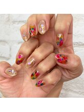 プライズアイリス アイラッシュ 池袋東口店(prize Iris eyelash)/ステンドグラス風ネイル