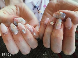 大理石風ネイル