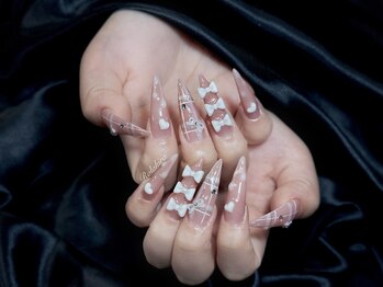 バレンタインネイル