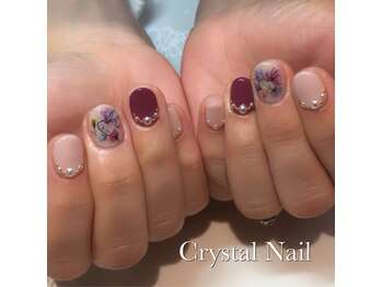 クリスタルネイル ボンベルタ橘店(CRYSTAL NAIL)/フラワー×ハート