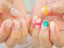 ネイルローズ(NAIL Rose)/ニュアンスクリアカラフル