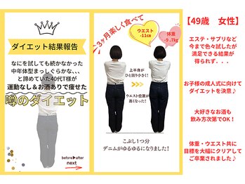 ダイエット×オーダーメイド整体