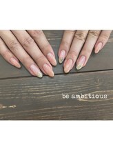 ネイルサロンアンドスクール ビーアンビシャス(be ambitious)/金箔×シェル