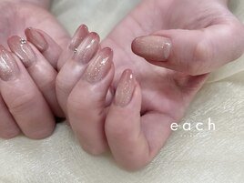 ラメマグネット×先端チーク
