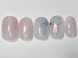 オーロラお花ニュアンス¥6500