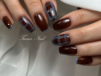 チェック×スキニーフレンチ