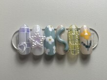 ジョアネイル(JOA Nail)/チェック/星/花/春ネイル/