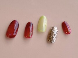 Hand Autumn fruits plan 3.