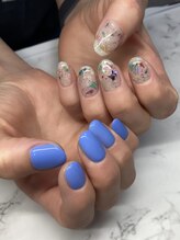 サフィールネイルサフィールネイル(Saphir nail)/アシメ×ドライフラワーネイル