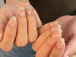 ワンホンチークネイル