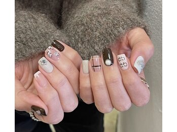 バイムーンサロン(By Moon Salon)/チェックネイル