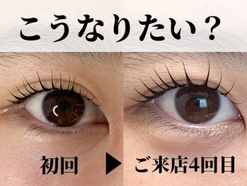 エースラッシュエヌ(A/N)/まつげパーマ仕上がり変化