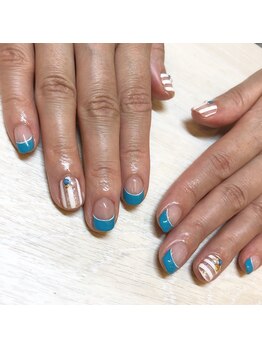 カイノ なんばタワー店(KAINO)/★ホワイトボーダーネイル¥7700