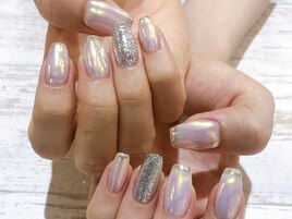 ホワイトパウダーネイル