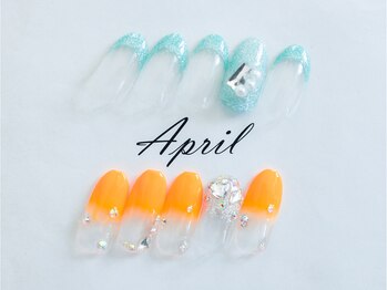 エイプリルプラス(April plus)/夏　ネオンネイル