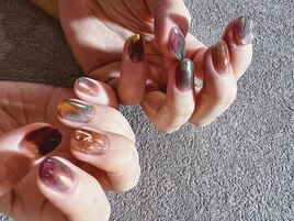 透け感ミラーニュアンス