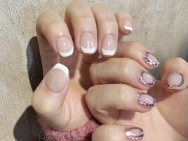 フレンチ×ホロネイル