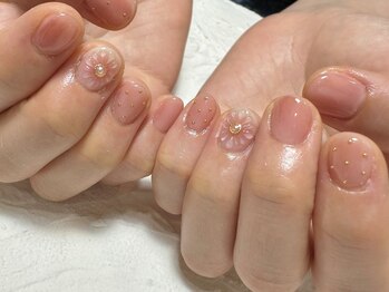 デューネイルスタジオ(dew nail studio)/ぷっくりお花ニュアンス