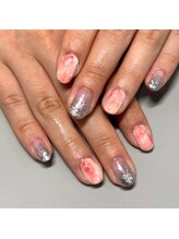 ザ バーム 船橋店(THE BALM)/水滴ネイル/桃ネイル/秋デザイン