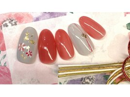 和柄ネイル☆清楚系
