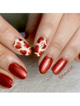 エムネイル ブランチ(Mネイル branch)/ワンカラー+2本アートネイル