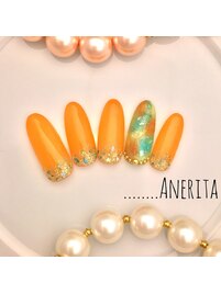 シェルグラデ☆タイダイネイル