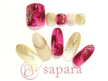 津田沼ネイルサロン サパラ(sapara)/ハンドフットセット定額¥11,499