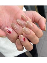 トータルサロン 白べぇーっ プラス/大理石ネイル♪