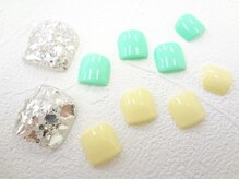 ネイルサロン クイール 小山店(NAIL SALON QUILL)/ワンカラー×ラメ＆ホロ