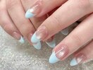 マグネット×フレンチネイル