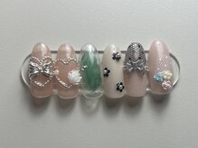 ジョアネイル(JOA Nail)/リボン/チェーン/花/春ネイル