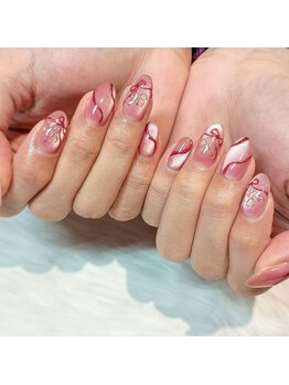 エーネイルサロン プラーカ本店(A-Nail Salon)/ピンクなクリスマスネイル