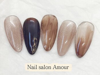 アムールユシマテン 上野湯島店(Amour)/キラキラ春夏のネイル¥7980