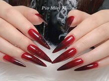 ピオミエルネイル 新宿(pio miel nail)/レッドブラックネイル