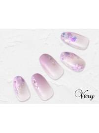 紫陽花ネイル