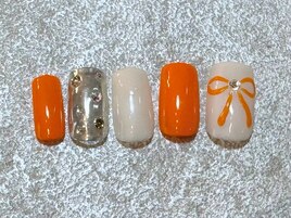 定額デザイン　リボンネイル